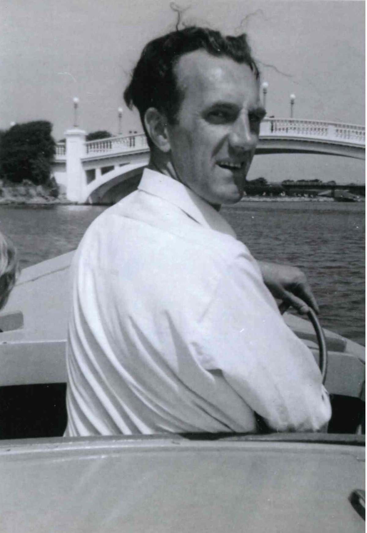 A 37-year old Roy Wood, from 1965, wearing a white shirt