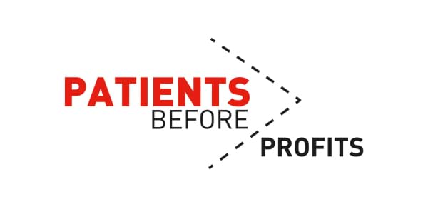 Patients Before Profits banner