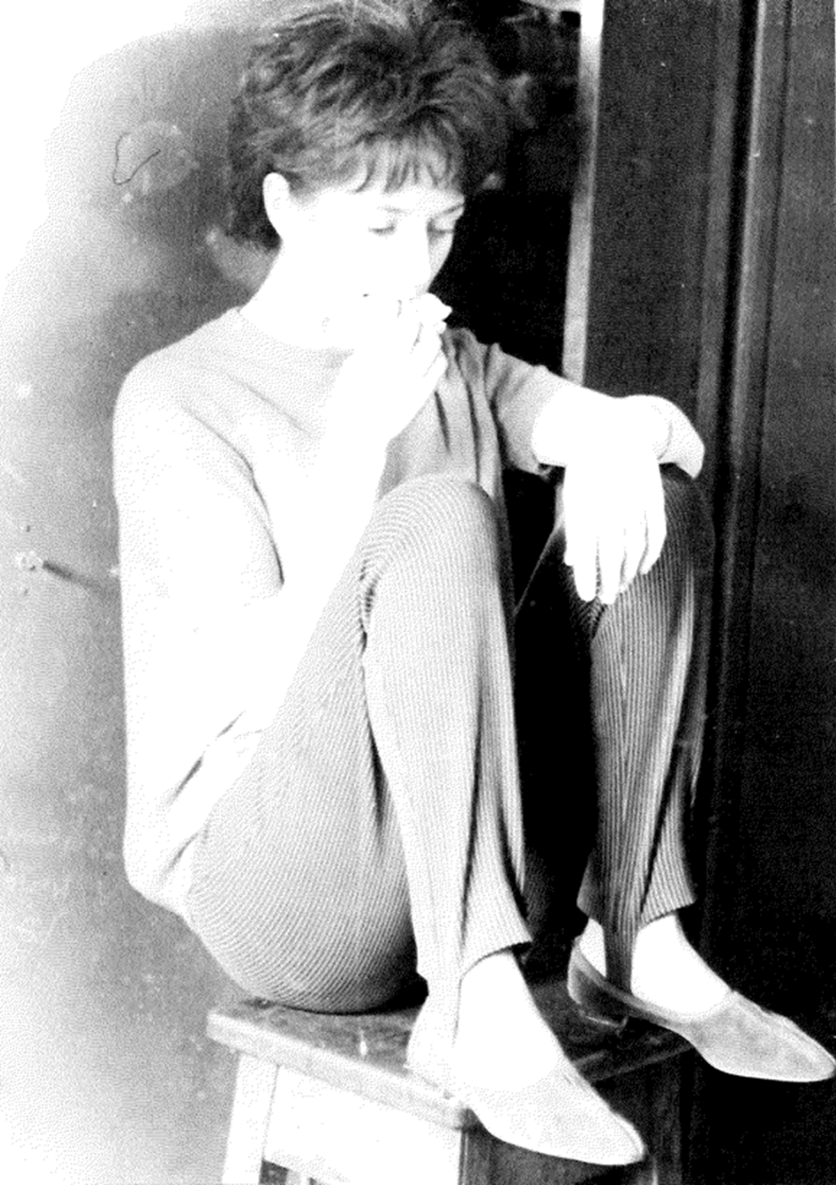 Mrs Garside during a break at work