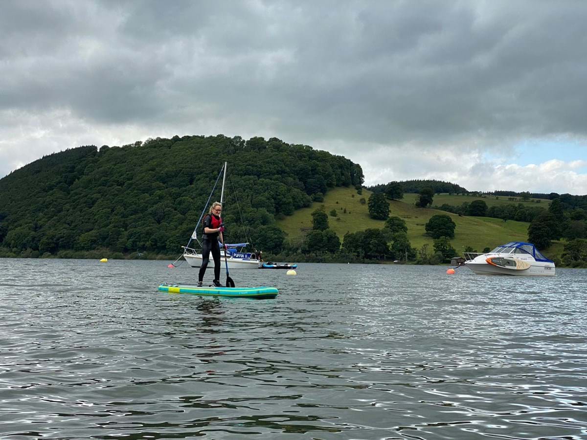 Helen Cornforth paddle boarding