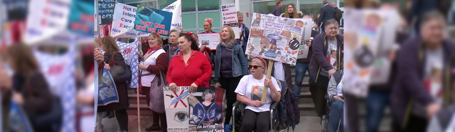 A Group of women, protesting vaginal mesh. 