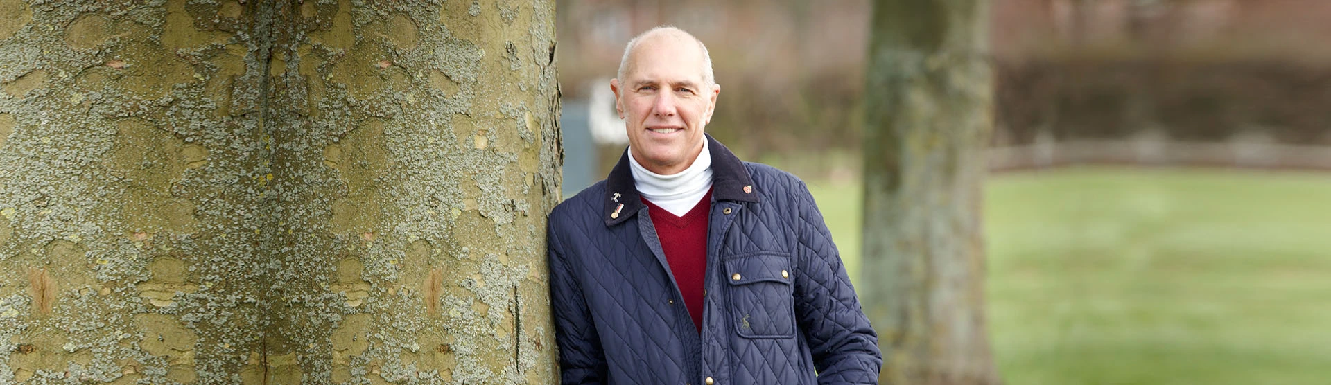 Our back injury client, Robert, in the local park.