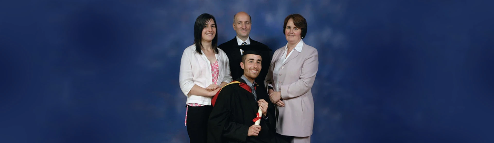 Jake, our fatal road accident client, with his family.