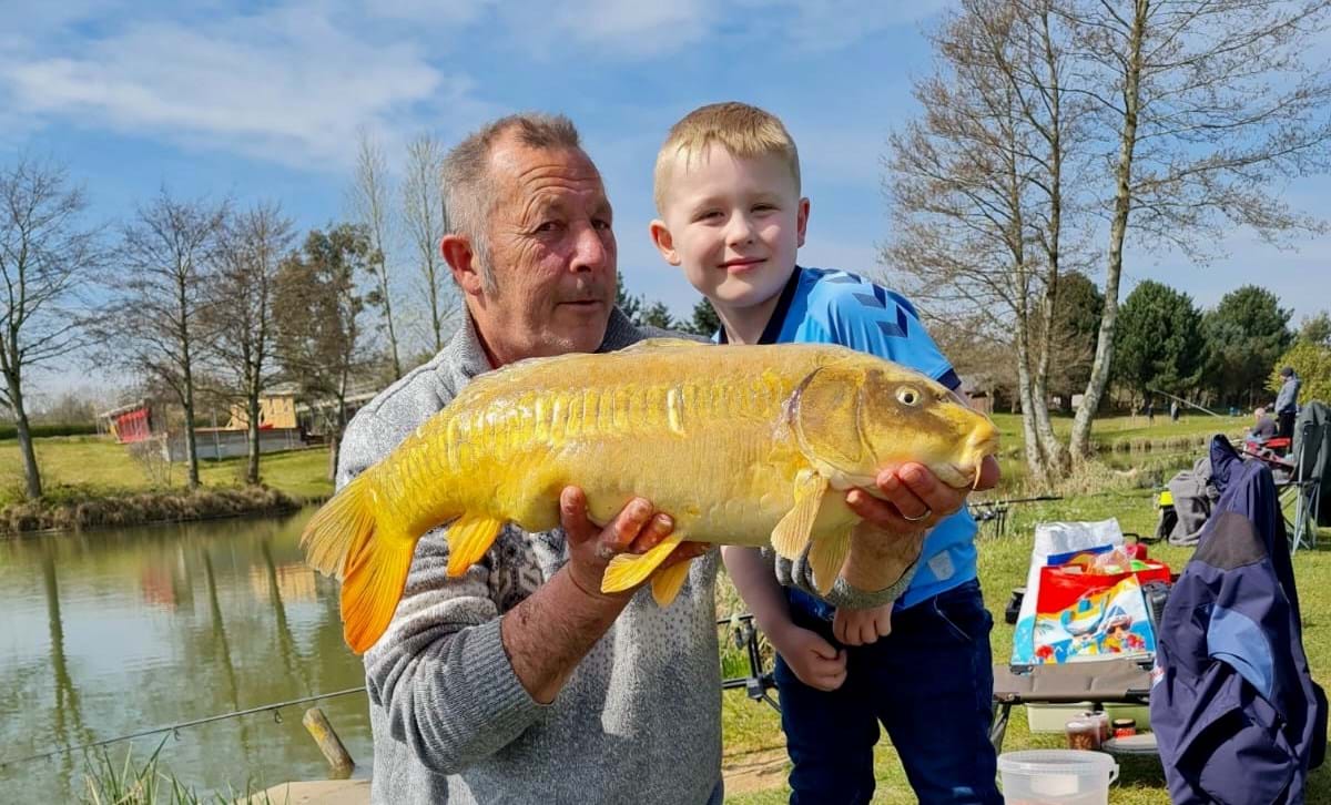 David with his grandson fishing